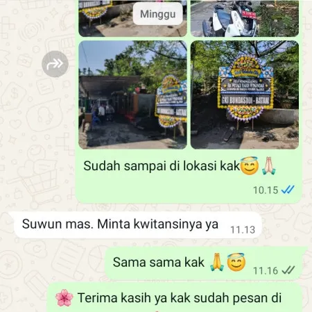 Pengiriman Papan Bunga Duka Senanghati Malingping